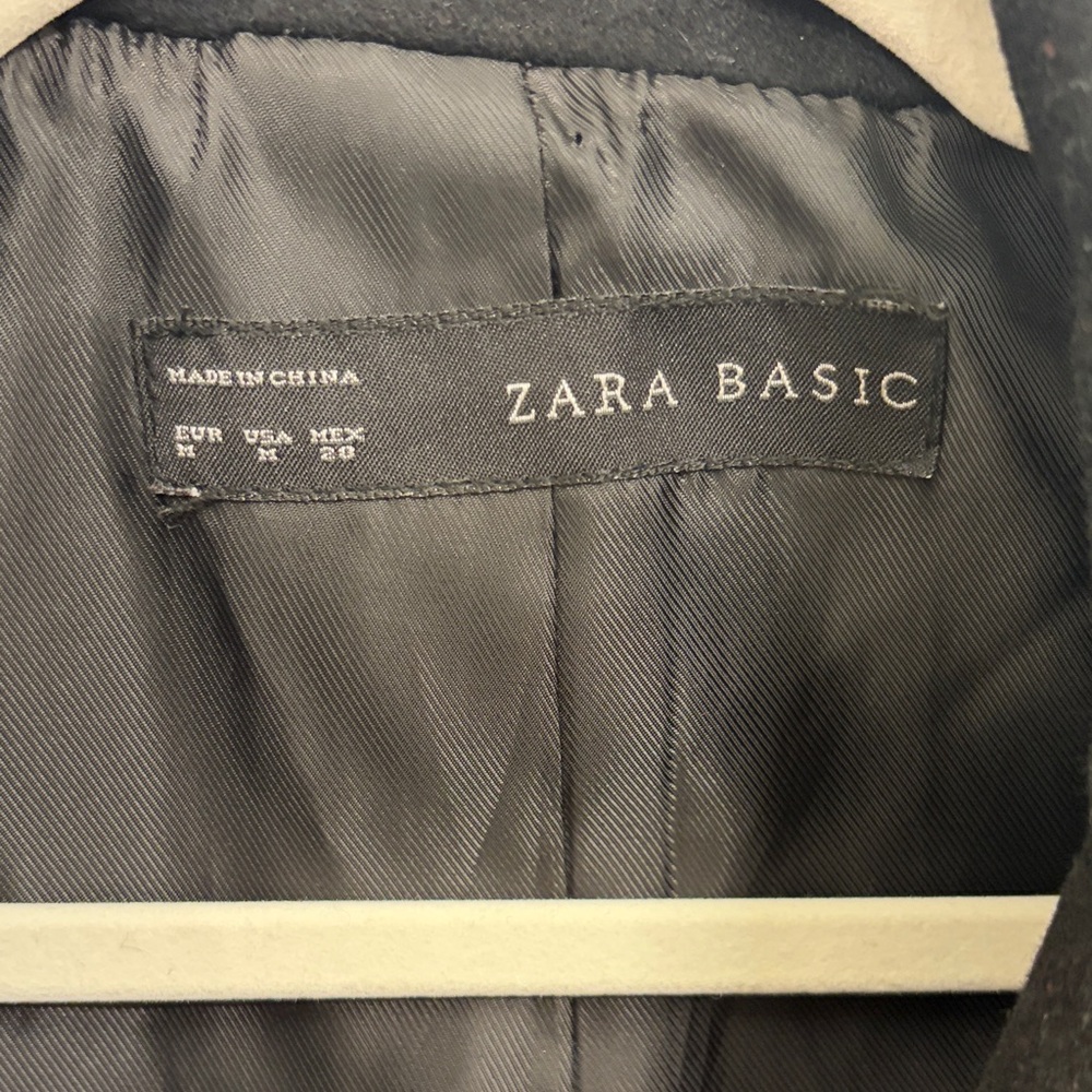 Zara Black Double-Breasted Coat - Picture 3 of 7